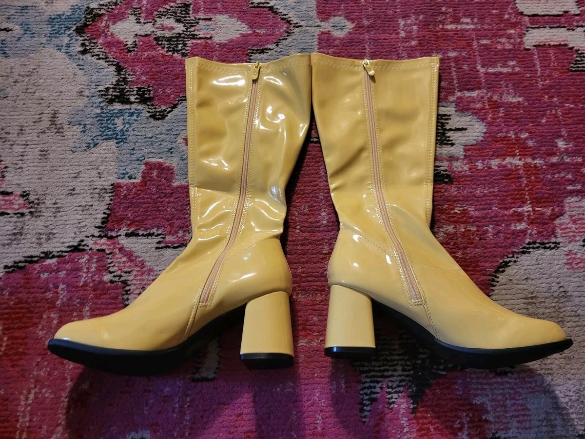 NEW Womens sz 11 buttery spring yellow gogo boots 3