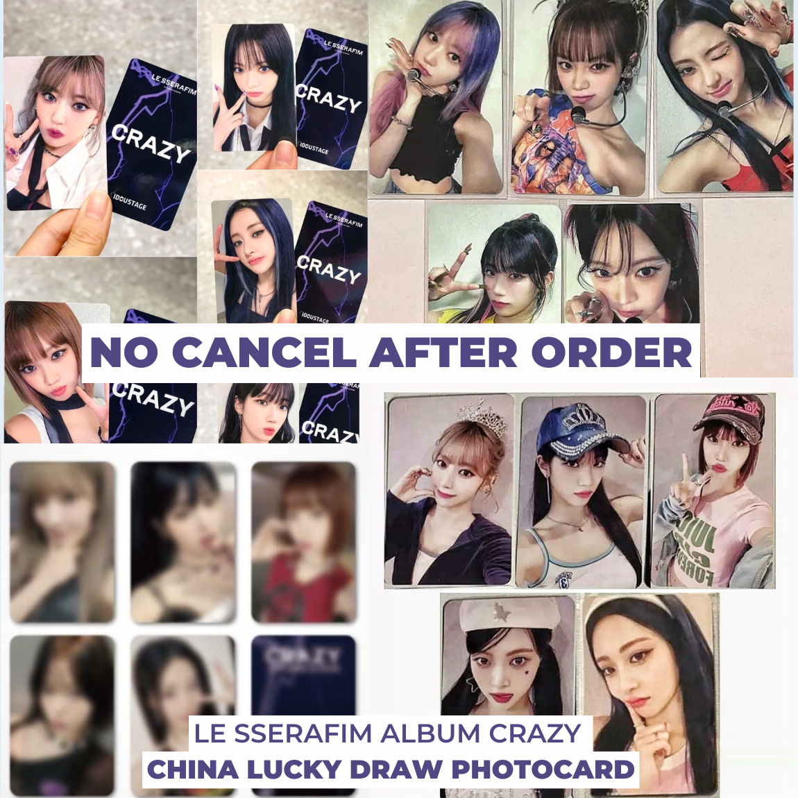 LE SSERAFIM CRAZY CHINA YETIMALL YZY PHOTOCARD POB LUCKY DRAW IDOUL STAGE LE SSERAFIM CRAZY CHINA YETIMALL YZY PHOTOCARD POB LUCKY DRAW IDOUL STAGE