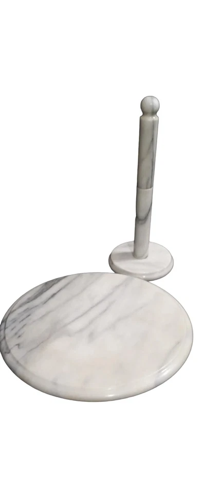 БЕЛЫЙ МРАМОР LAZY SUSAN и бумаги полотенце держатель набор из 2 творческий дом - Изображение 2 из 4