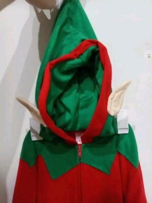 Brand New Unisex Cat & Jack Red Christmas One Piece Size 5, Xmas Elf,  #U24