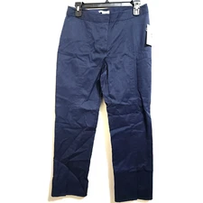 H by Halston Women's Pants Blue Front Slit hws1760019 Size 6