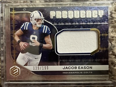 2020 Elements Football Frequency Jacob Eason Rookie Patch #129/199 Colts
