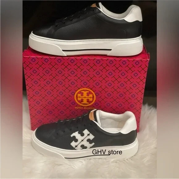 Tory Burch Signature Color Block Platform Leather Sneaker