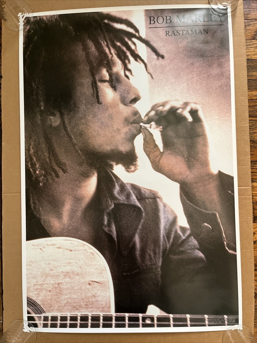 Bob Marley Vintage ポスター original Vintage Poster bob Marley rastaman smoking joint