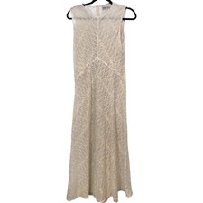 Zara Womens Midi Dress Embroidered Size M Ivory Ecru Floral Blogger 8584/273 NWT