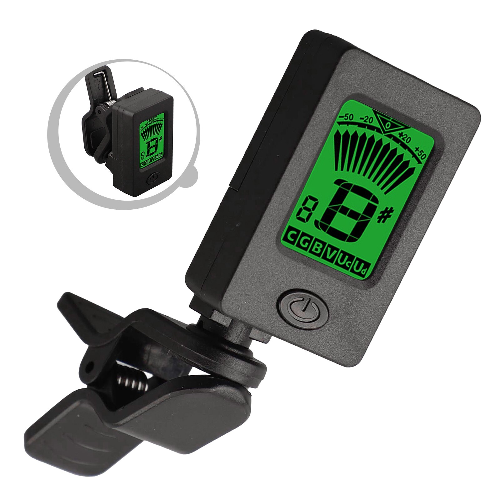 Compact and User Friendly Guitar Tuner Rotatable Mechanism for Easy Attachment
