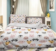 3D Animal Pattern Kids Quilt Cover Set Duvet Cover Bedding Pillowcases