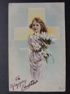 Ostergrüße EIN FROHES OSTERN um 1911 von Raphael Tuck E1706 - alte Postkarte