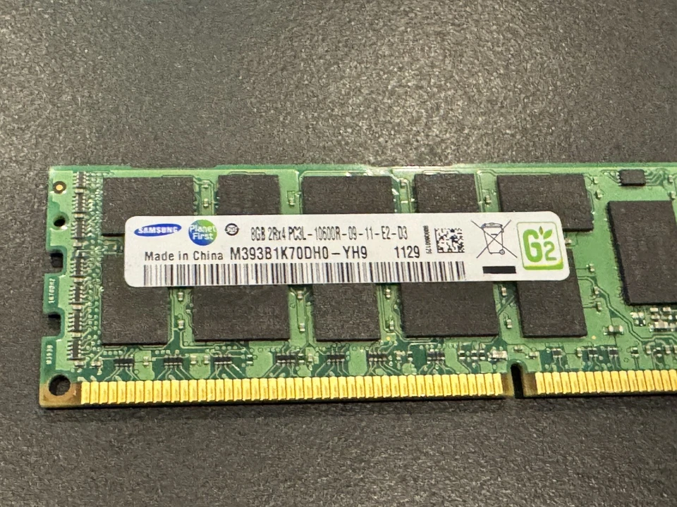 (Lot of 8)Samsung 8GB M393B1K70DH0-YH9 2Rx4 PC3L 10600R - Image 2 of 4