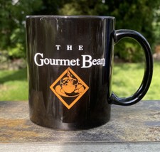 Taza de café negra The Gourmet Bean de cerámica 