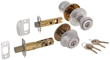 Kwikset Satin Chrome Lock with Smart Key Entry and Deadbolt Combo Pack