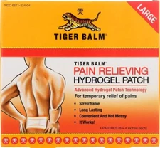 Tiger Balm Pain Relieving Large Patch 4 x 8 – Pain Relieving Patch  4 Pack
