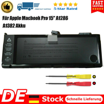A1382 Für Apple Macbook Pro 15'' A1286 10,95V 7000mAh 020-7134-A 661-5844 AKKU DE