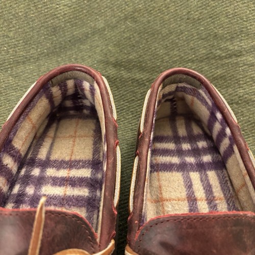 Authentic LL Bean Women’s Slippers Size 9 M (B) 301104 Eggplant Flannel Lined - Picture 10 of 17