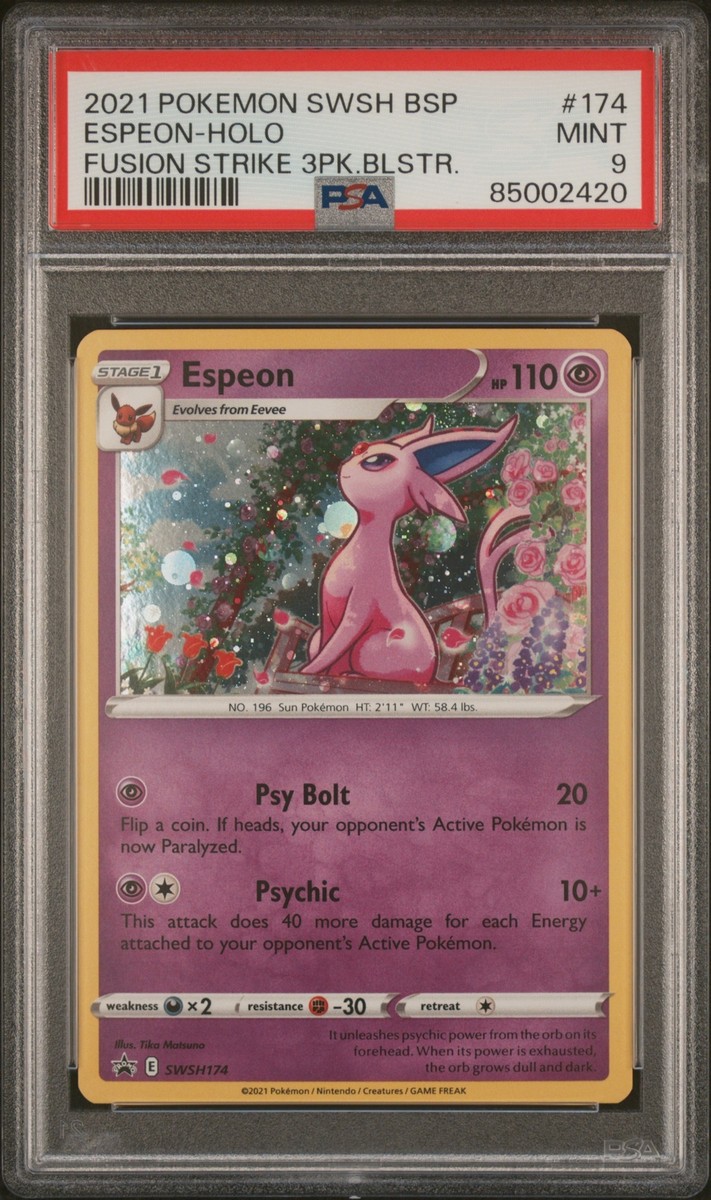 PSA 9 - 2021 Pokemon Swsh Black Star Promo 174 Espeon-Holo PSA 9 - 2021 Pokemon Swsh Black Star Promo 174 Espeon-Holo