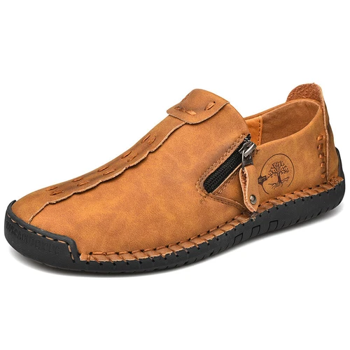 Herren Lässige Leder weiche Sport Walking Schuhe Mokassins Schuhe Sportschuhe - Bild 23 von 31