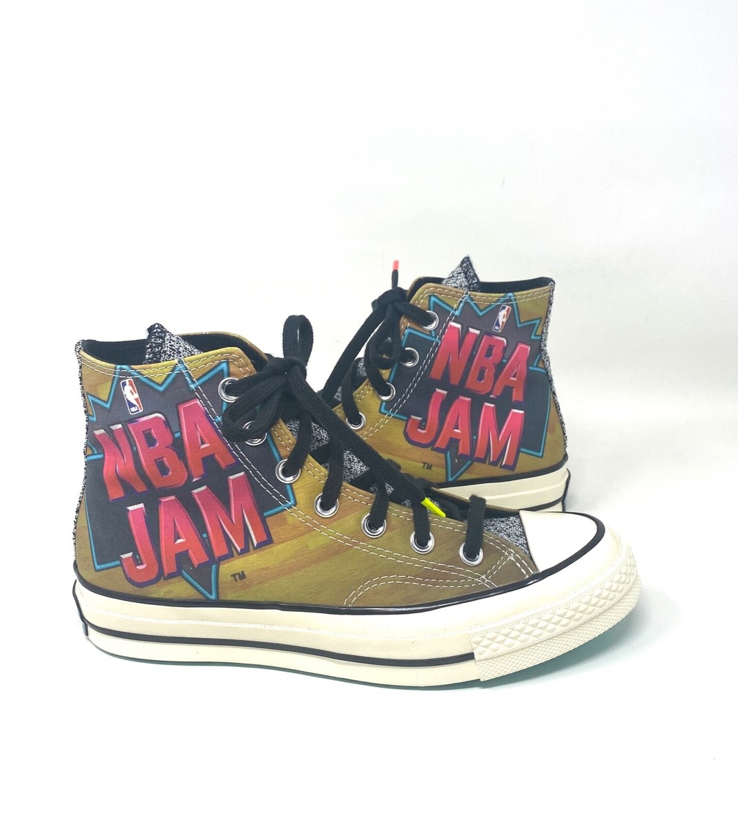 Size 10.5 - NBA Jam x Converse Chuck 70 High Hardwood Floor Barely Worn Mens Converse NBA Jam x Chuck 70 High Hardwood Floor for Sale  main image 4