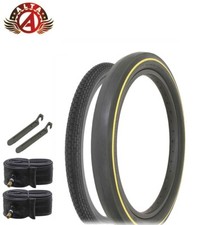 SCHWINN STINGRAY 20 X 1-3/4 S7 BRICK & 20 X 2.125 S2 YE LINE WIDE SLIK 6PC SET