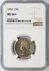 1956 25c Washington Quarter NGC MS66+