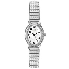 Limit Classic 20mm Womens Oval Silver Analogue Watch with Expanding Bracelet
