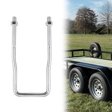 Vonlx Ubolt Spare Tire Carrier Bracket Side Mount 1 Piece - U-bolt Silver