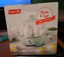 Dash Rapid Egg Cooker: 6 Egg Capacity Electric Egg Cooker PASTEL GREEN NIB