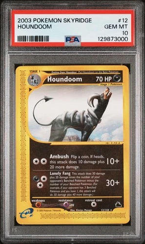 2003 POKEMON SKYRIDGE #12 HOUNDOOM PSA 10