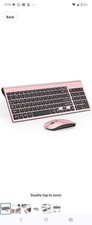 Wireless Keyboard and Mouse Ultra Slim Combo, TopMate 2.4G Silent Compact USB