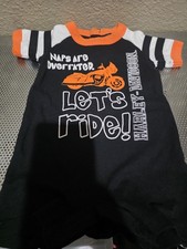 Harley Davidson Naps Are Overrated Let's Ride One Piece Romper Infant 12 Months