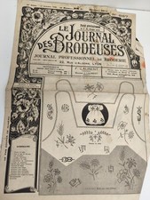 Alte Zeitung Stickerei 1950 Le Journal des Brodeuses Vintage Motiv Lyon