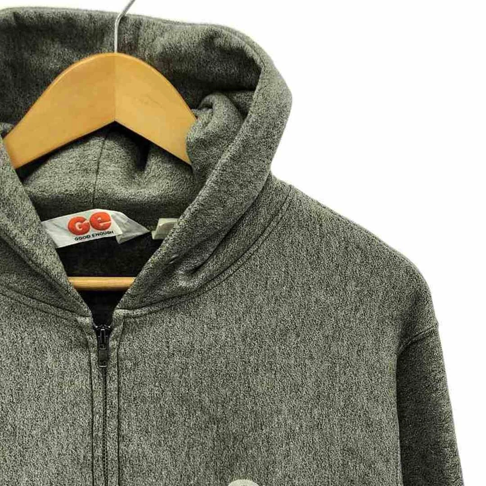 Moletom com capuz GOODENOUGH vintage mármore zíper etiqueta triangular L cinza masculino usado KLDR-0 - Imagem 2 de 4
