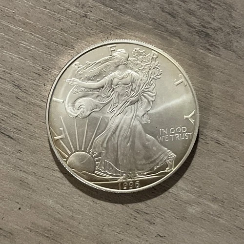 1996 AMERICAN SILVER EAGLE 1 OZ .999 FINE SILVER