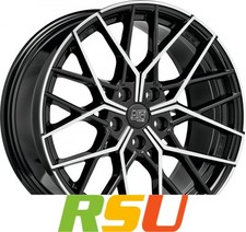 4x MSW MSW 74 gloss black full polished 8x19" ET29 LK5 120 ML 72.56 Alufelgen...