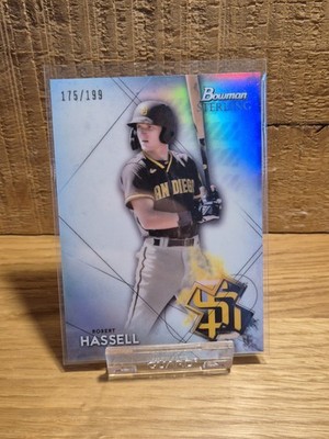 2021 Bowman Sterling Robert Hassell San Diego Padres #BSP-12 Refractor /199