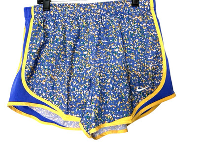Nike Women's Tempo Icon Clash Running Shorts Sz M Blue Yellow Activewear Gym ''3''