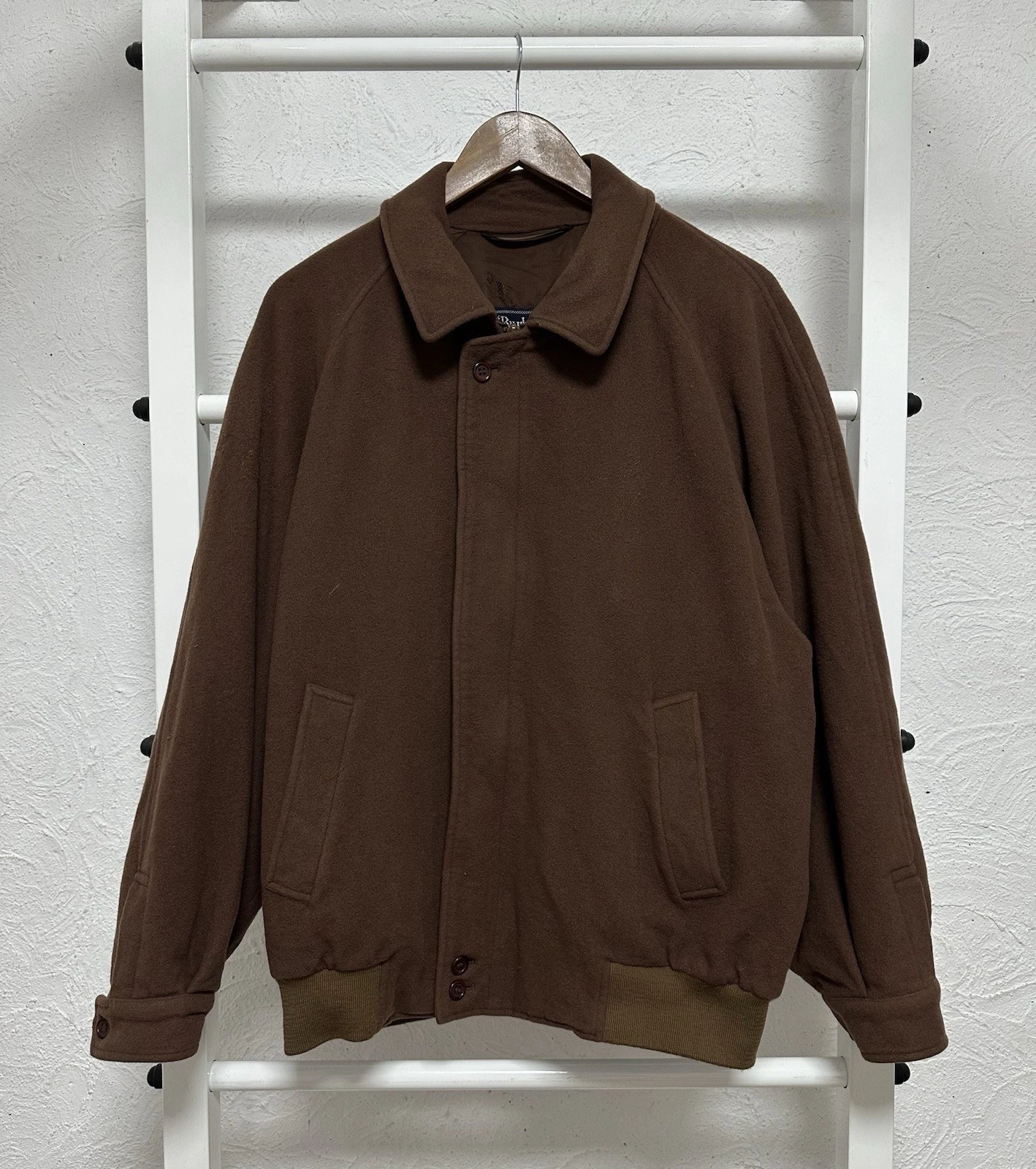 Burberrys Giacca Bomber Vintage Lana Made in England Uomo XL