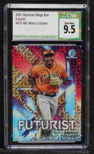 2021 Bowman Futurist Mega Box Mojo Refractor Marco Luciano CSG 9.5 Gem Mint 0i76