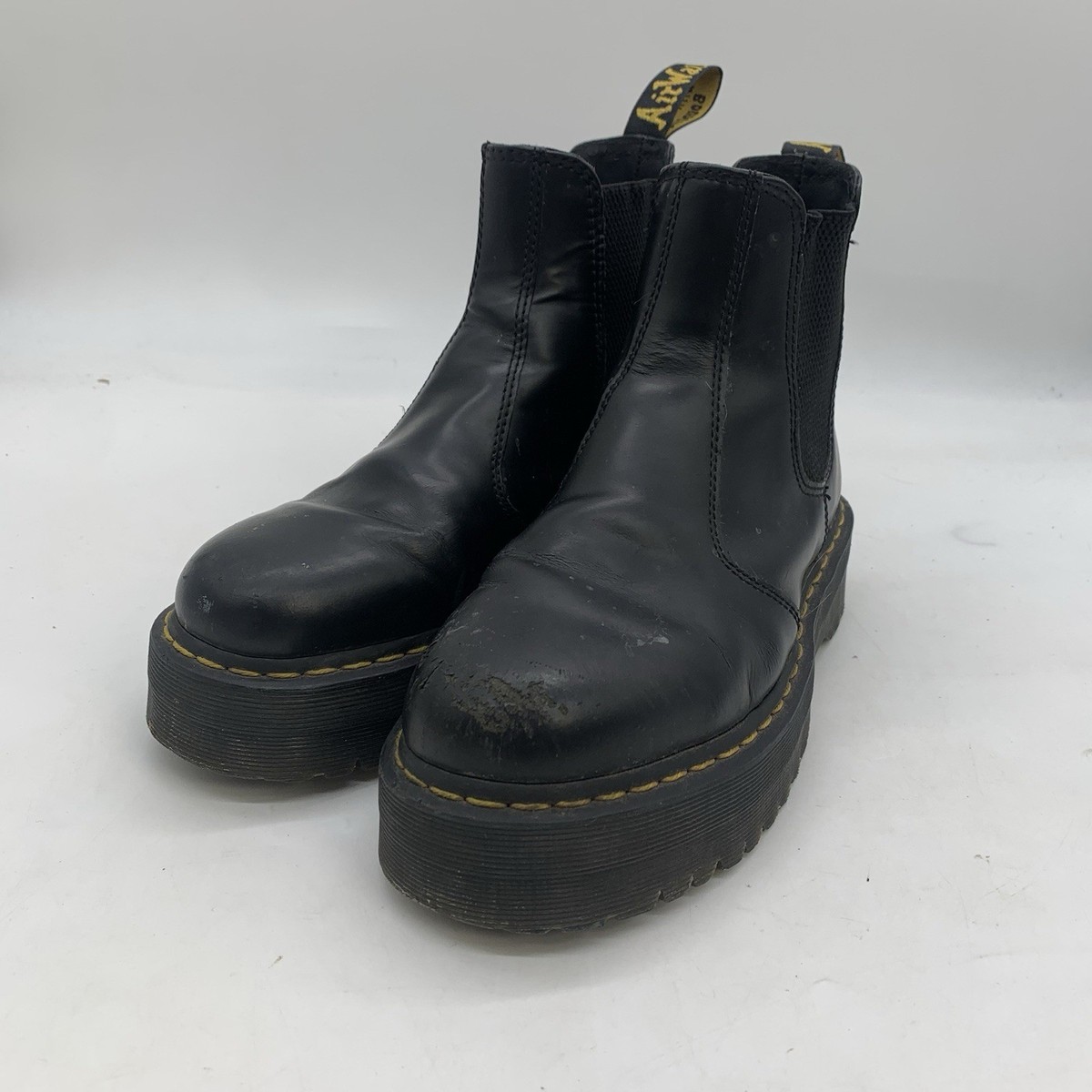 Dr Martens Boots Mens 9 US Size 8 UK 2976 QUAD Black Smooth Dr Martens Boots Mens 9 US Size 8 UK 2976 QUAD Black Smooth