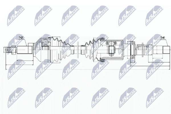 Antriebswelle NTY NPW-FR-076 FüR Transit Ford V363 FED FFD FCD FDD Tourneo V362-image