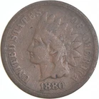1880 Indian Head Cent AC Average Circ *0272