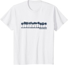 Retro Gulf Of Mexico T-Shirt Minimalist Palm Tree Coast Summer Beach Graphic