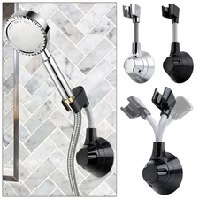 Shower Head Holder, Strong Adhesive & 120°Adjustable Handheld Shower Holder Neck