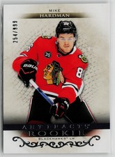 Mike Hardman Rookie #/999 - 2021-22 UD Artifacts #RED187 Chicago Blackhawks