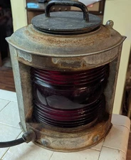 Red Galvanized Nautical Light Perko