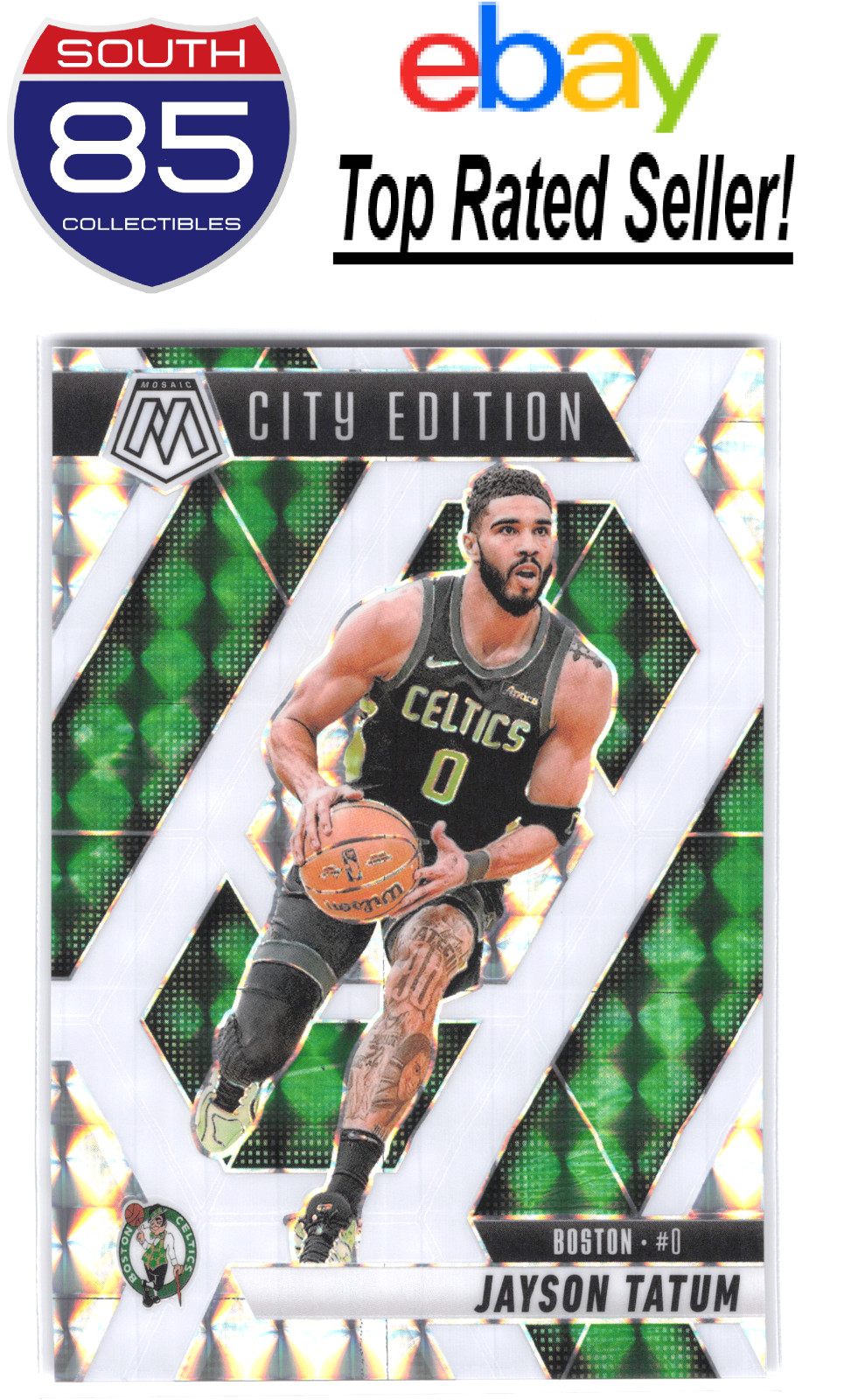 2024-25 Panini Mosaic - City Edition Jayson Tatum #287  White Mosaic 28/35