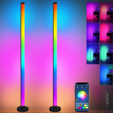 2 Pack Smart RGB LED Floor Lamp Color Changing Corner Light App  Remote Control