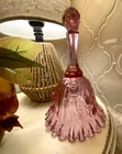 🌸 PINK DUSTY PINK CABBAGE ROSE VINTAGE FENTON GLASS BELL 🌸