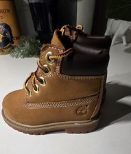 Stivali Timberland bambino 6" pelle resistente impermeabili grano nabuk taglia 5 