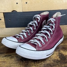 Vintage Converse All Star High Top Sneakers Maroon Burgundy M11 W13