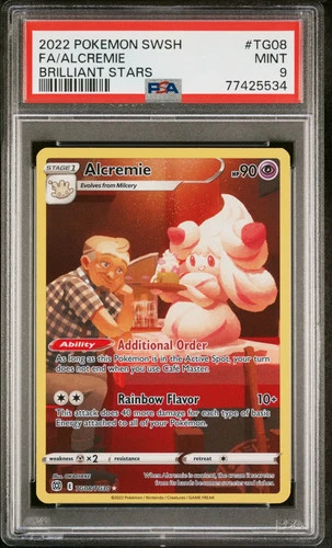 2022 Pokemon Sword & Shield Brilliant Stars Alcremie Fa PSA 9 #TG08